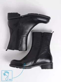 Halfhoge Laarzen|Herfst/Winter<Wolky Neola HV - zwart leer zwartleer