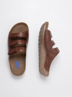 Slippers<Wolky Nomad - cognac geolied leer cognacgeoliedleer