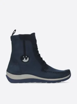 Hoge Veterschoenen|Veterlaarzen<Wolky Ocean - denim nubuck denimnubuck