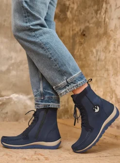 Hoge Veterschoenen|Veterlaarzen<Wolky Ocean - denim nubuck denimnubuck