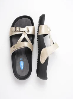 Slippers<Wolky O'Connor - goud leer goudleer