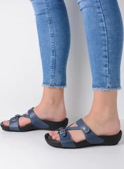 Slippers<Wolky O'Connor - jeans leer jeansleer