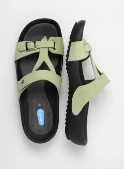 Slippers<Wolky O'Connor - lichtgroen nubuck lichtgroennubuck