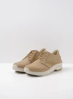 Lage Veterschoenen|Wandelschoenen<Wolky Omaha HV - beige nubuck beigenubuck