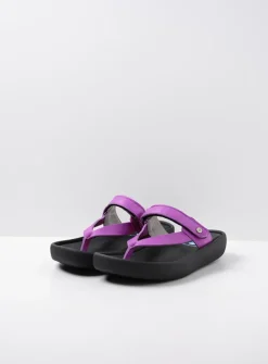 Slippers<Wolky Peace - fuchsia leer fuchsialeer