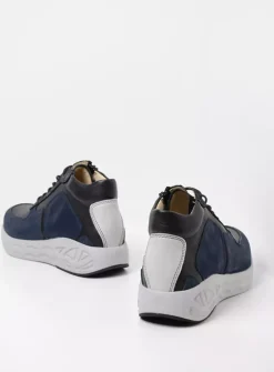 Hoge Veterschoenen|Herfst/Winter<Wolky Pep S2F - denim combi stretch leer denimcombistretchleer