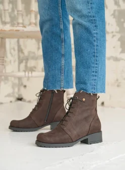 Veterlaarzen|Halfhoge Laarzen<Wolky Quinta F2F - bruin nubuck bruinnubuck