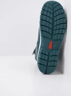 Hoge Veterschoenen|Veterlaarzen<Wolky Reach - petrol leer petrolleer