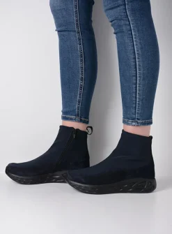 Wandelschoenen|Sneakers<Wolky Rebound S2F - blauw stretch suede blauwstretchsuede