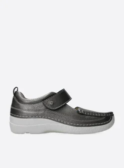 Herfst/Winter|Bandschoenen<Wolky Roll Combi - antraciet leer antracietleer