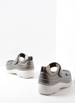 Herfst/Winter|Bandschoenen<Wolky Roll Combi - antraciet leer antracietleer