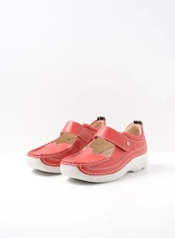 Herfst/Winter|Bandschoenen<Wolky Roll Combi - rood leer roodleer