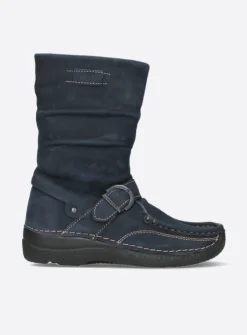Halfhoge Laarzen|Herfst/Winter<Wolky Roll Jacky - blauw nubuck blauwnubuck
