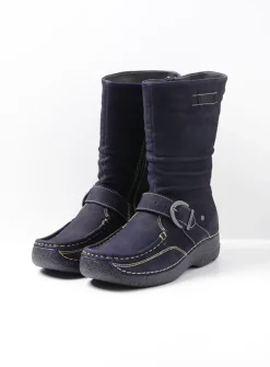 Halfhoge Laarzen|Herfst/Winter<Wolky Roll Jacky - blauw nubuck blauwnubuck