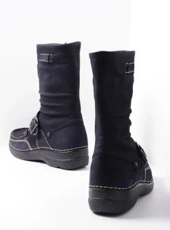 Halfhoge Laarzen|Herfst/Winter<Wolky Roll Jacky - blauw nubuck blauwnubuck