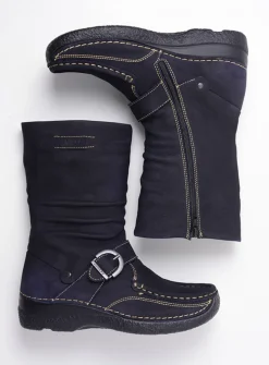 Halfhoge Laarzen|Herfst/Winter<Wolky Roll Jacky - blauw nubuck blauwnubuck