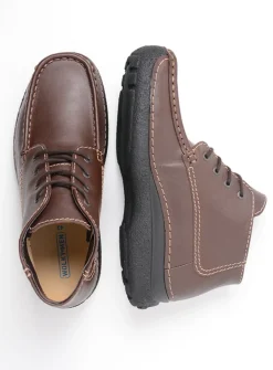 Veterschoenen Heren|Comfortschoenen Heren<Wolky Roll Moc Men - bruin leer bruinleer