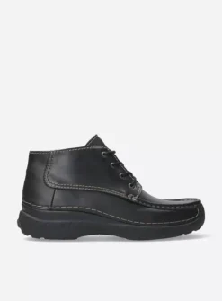 Veterschoenen Heren|Comfortschoenen Heren<Wolky Roll Moc Men - zwart leer zwartleer