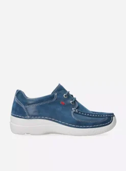 Lage Veterschoenen<Wolky Roll Shoe - blauw effectleer blauweffectleer