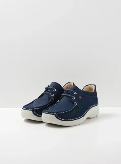 Lage Veterschoenen<Wolky Roll Shoe - denim nubuck denimnubuck