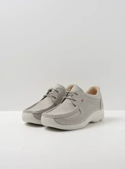 Lage Veterschoenen<Wolky Roll Shoe - lichtgrijs nubuck lichtgrijsnubuck