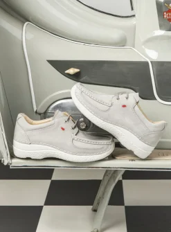 Lage Veterschoenen<Wolky Roll Shoe - lichtgrijs nubuck lichtgrijsnubuck
