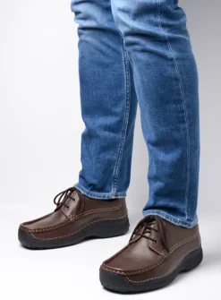 Veterschoenen Heren|Comfortschoenen Heren<Wolky Roll Shoe Men - bruin leer bruinleer