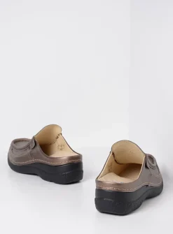 Slippers|Klompen<Wolky Roll Slide - brons geprint leer bronsgeprintleer