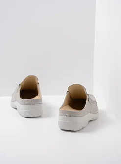 Slippers|Klompen<Wolky Roll Slide - lichtgrijs nubuck lichtgrijsnubuck