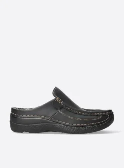 Slippers|Klompen<Wolky Roll Slide Vegan - zwart