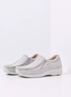 Instappers<Wolky Roll Sneaker - gebroken wit effectleer gebrokenwiteffectleer