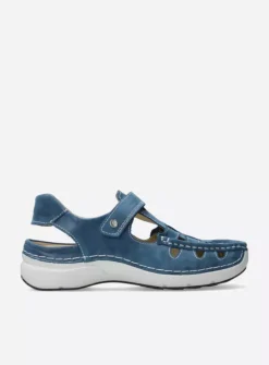 Sandalen<Wolky Rolling Sun - blauw effectleer blauweffectleer