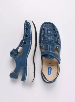 Sandalen<Wolky Rolling Sun - blauw effectleer blauweffectleer