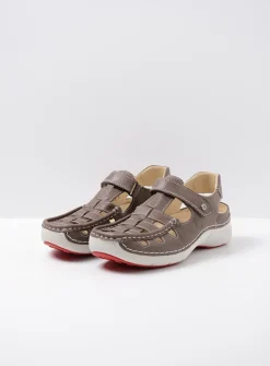 Sandalen<Wolky Rolling Sun - grijs leer grijsleer