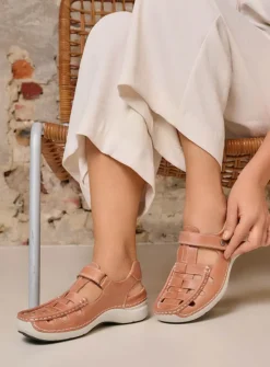 Sandalen<Wolky Rolling Sun - oud roze leer oudrozeleer