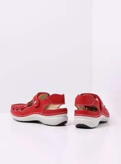 Sandalen<Wolky Rolling Sun - rood effectleer roodeffectleer