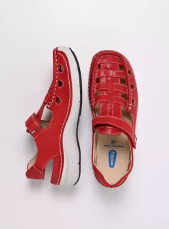 Sandalen<Wolky Rolling Sun - rood effectleer roodeffectleer