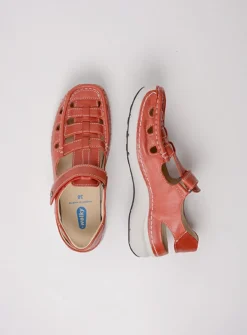 Sandalen<Wolky Rolling Sun - scarletrood leer scarletroodleer