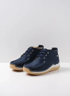 Lage Veterschoenen|Hoge Veterschoenen<Wolky Rosella - denim nubuck denimnubuck