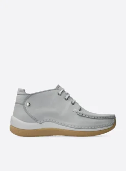 Lage Veterschoenen|Hoge Veterschoenen<Wolky Rosella - lichtgrijs nubuck lichtgrijsnubuck