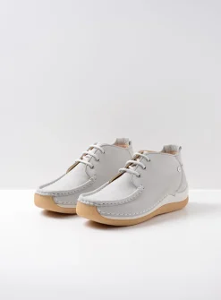 Lage Veterschoenen|Hoge Veterschoenen<Wolky Rosella - lichtgrijs nubuck lichtgrijsnubuck