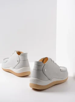 Lage Veterschoenen|Hoge Veterschoenen<Wolky Rosella - lichtgrijs nubuck lichtgrijsnubuck