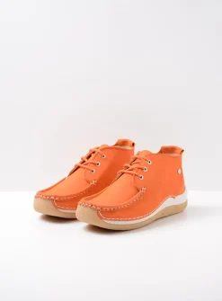Lage Veterschoenen|Hoge Veterschoenen<Wolky Rosella - oranje nubuck oranjenubuck