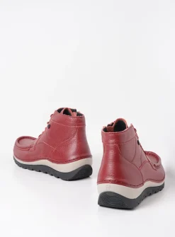 Hoge Veterschoenen<Wolky Salado - bordeauxrood leer bordeauxroodleer