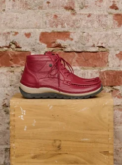 Hoge Veterschoenen<Wolky Salado - bordeauxrood leer bordeauxroodleer