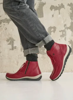 Hoge Veterschoenen<Wolky Salado - bordeauxrood leer bordeauxroodleer