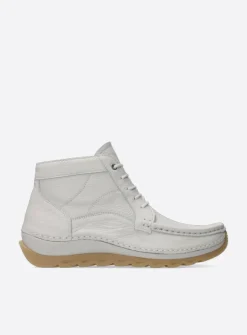 Hoge Veterschoenen<Wolky Salado - creme wit leer cremewitleer