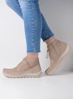 Hoge Veterschoenen<Wolky Salado - kaki nubuck kakinubuck