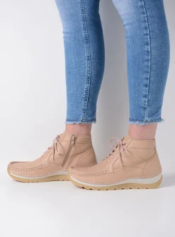 Hoge Veterschoenen<Wolky Salado - lichtbeige leer lichtbeigeleer