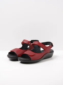 Sandalen<Wolky Salvia - rood leer roodleer